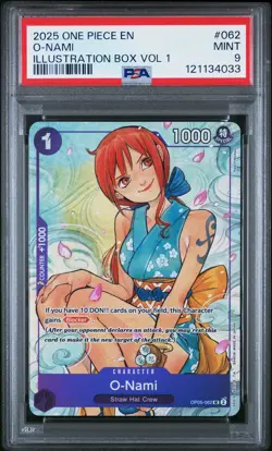 O-Nami Illustration Box Vol 1 One Piece Promos 062 NM PSA 9 - Image 1
