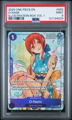 O-Nami Illustration Box Vol 1 One Piece Promos 062 NM PSA 9 - Image 1