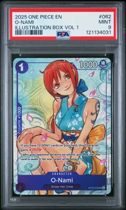 O-Nami Illustration Box Vol 1 One Piece Promos 062 NM PSA 9 - Image 1