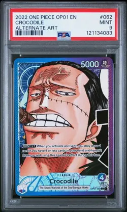 Crocodile Alternate Art One Piece Op01-Romance Dawn 062 NM PSA 9 - Image 1