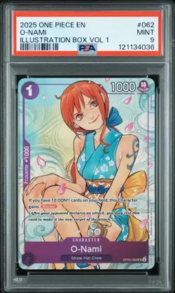 O-Nami Illustration Box Vol 1 One Piece Promos 062 NM PSA 9 - Image 1