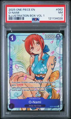 O-Nami Illustration Box Vol 1 One Piece Promos 062 NM PSA 7 - Image 1