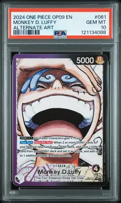 Monkey D. Luffy Alternate Art One Piece Op09-Emperors In The New World 061 NM PS - Image 1