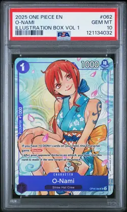 O-Nami Illustration Box Vol 1 One Piece Promos 062 NM PSA 10 - Image 1