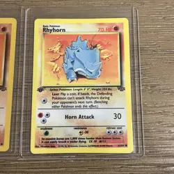 Pokemon Rhyhorn 61/64 Jungle Regular 1st Edition - First edition set of 2 cards - Image 5