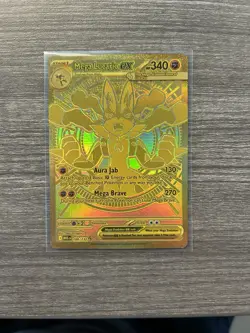 Gold Mega Lucario EX - Pokemon Card | Ultra Rare | Full Art | NM/M - Image 1