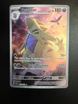 Pokemon TCG Tyranitar Scarlet & Violet Paldea Evolved Holo Card 222/193 IR - Image 1