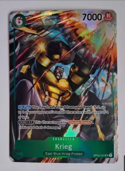 One Piece - Pillars of Strength *KRIEG* Full Alt Art OP03-025 SR Holo TCG Card - Image 1