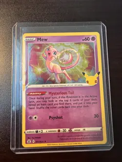 Pokemon TCG Mew 11/25 Celebrations 25th Anniversary Holo Card NM Condition - Image 1