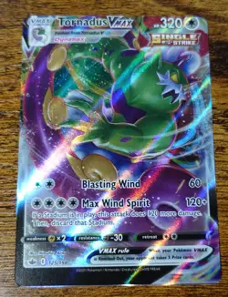 Tornadus VMAX 125/198 Misalignment Error Miscut Misprint Pokemon Card NM % - Image 1