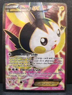 Emolga EX 143/146 XY Full Art Ultra Rare Holo Pokemon Card MP - Image 1