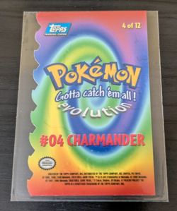 Pokemon Topps #04 Charmander 4 Of 12 Die-Cut Card - Image 2
