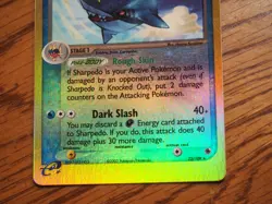 Pokemon 2003 Pokemon Ex Ruby Sapphire Sharpedo reverse foil card, mint condition - Image 3