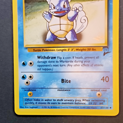 WARTORTLE W PROMO Stamped Pokemon Card - WOTC Base Set 2 63/130 NM/M - Image 3