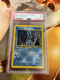 Suicune 14/64 Neo Revelation English PSA Graded 7 Pokemon Trading Card Game - Image 1