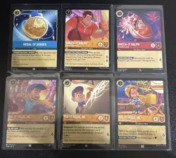 Disney Lorcana Wreck-It Ralph Theme 6 Card Lot Wreck-It Ralph/Fix-It Felix, Jr. - Image 1
