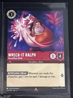 Disney Lorcana Wreck-It Ralph Theme 6 Card Lot Wreck-It Ralph/Fix-It Felix, Jr. - Image 4
