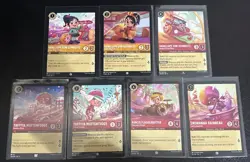 Disney Lorcana Wreck-It Ralph Theme 7 Card Lot Vanellope/Snowanna/Rancis/Taffyta - Image 1