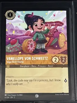 Disney Lorcana Wreck-It Ralph Theme 7 Card Lot Vanellope/Snowanna/Rancis/Taffyta - Image 2