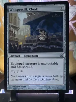 Whispersilk Cloak Duel Decks: Phyrexia vs. The Coalition Regular MTG TCG CARD - Image 1