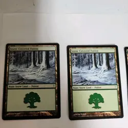 Magic the Gathering MTG 10X Snow-Covered Forest Coldsnap Lot NEAR MINT LOOK - Image 3