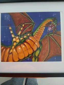 Mtg magic the gathering shivan dragon beautiful artist print with signatur1/500 - Image 1