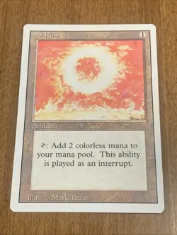 1994 Magic: The Gathering - Revised(3rd) - SOL RING - Vintage Rare - NM - Image 1