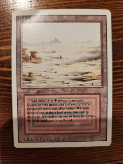Magic: The Gathering Revised Edition Badlands Dual Land MP - Image 1