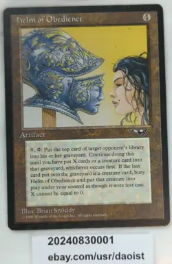 MTG Helm of Obedience Alliances Rare Magic The Gathering MP - Image 1