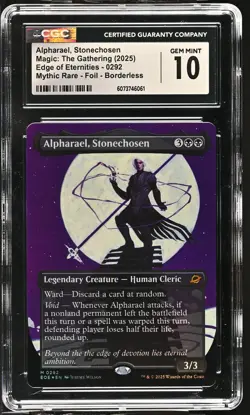 ALPHARAEL, STONECHOSEN Edge of Eternities Borderless Foil Mythic CGC 10 MTG - Image 1