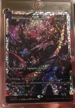MTG Magic the Gathering Bloodthirsty Conqueror (436/789) Foundations Nm FOIL - Image 1