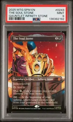 Magic The Gathering Marvel Spider Man #243 Soul Stone Borderless PSA 9 Thanos - Image 1