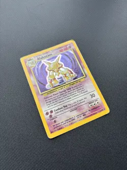 Pokemon Card Base Set Holo Alakazam 1/102 WOTC - Image 2