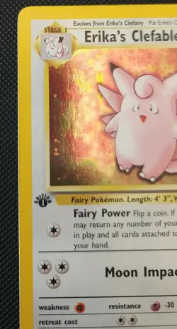 Pokemon Gym Heroes 1st Edition Erika's Clefable 03/132 - LP/NM - Image 2