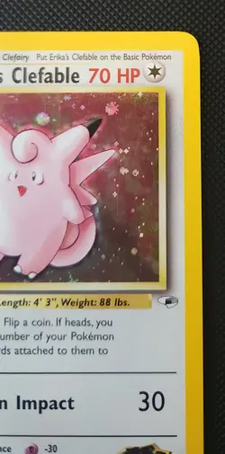 Pokemon Gym Heroes 1st Edition Erika's Clefable 03/132 - LP/NM - Image 3