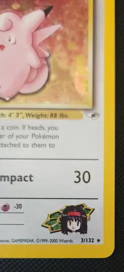 Pokemon Gym Heroes 1st Edition Erika's Clefable 03/132 - LP/NM - Image 4