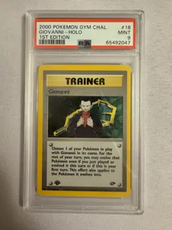 2000 Pokemon - 1st Edition Giovanni Holo Rare Trainer Gym Challenge 18/132 PSA 9 - Image 2