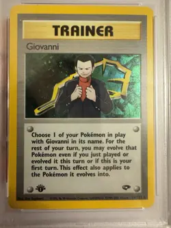 2000 Pokemon - 1st Edition Giovanni Holo Rare Trainer Gym Challenge 18/132 PSA 9 - Image 3