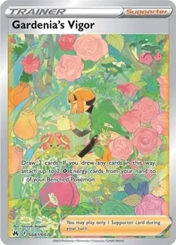 NM-Mint Gardenia's Vigor - GG61/GG70 - Ultra Rare Pokemon Crown Zenith - Image 1