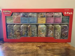 Pokemon Prismatic Evolutions Costco 8 Mini Tin Bundle - Factory Sealed - Image 1