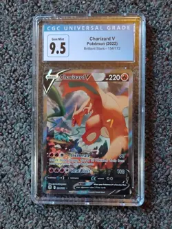 Pokemon CGC 9.5 Charizard V Brilliant Stars-154/172 Gem Mint - Image 1
