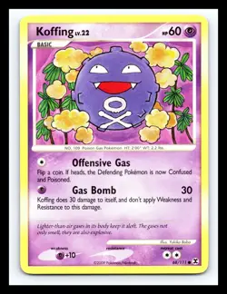 💥 Koffing 68/111 Pokemon Rising Rivals Unlimited Non Holo 2009 - Image 1