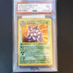 1999 Pokemon Game 1st Edition #11 Nidoking Holo PSA 9 MINT - Image 1