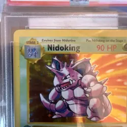 1999 Pokemon Game 1st Edition #11 Nidoking Holo PSA 9 MINT - Image 3