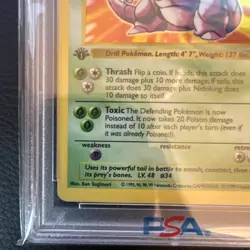 1999 Pokemon Game 1st Edition #11 Nidoking Holo PSA 9 MINT - Image 4