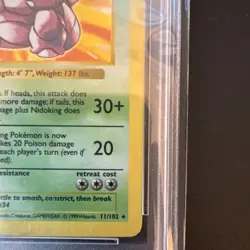 1999 Pokemon Game 1st Edition #11 Nidoking Holo PSA 9 MINT - Image 5