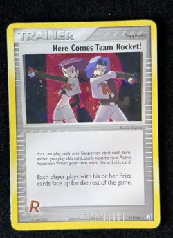 Pokemon TCG Here Comes Team Rocket! 111/109 Team Rocket Returns Holo LP - Image 1