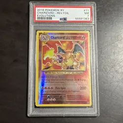 2016 Pokemon XY Evolutions Charizard Reverse Holo 11/108 #11 PSA 7 - Image 1