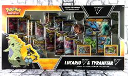 Pokemon TCG Lucario V & Tyranitar V Heavy Hitters Premium Collection NEW B5 - Image 1