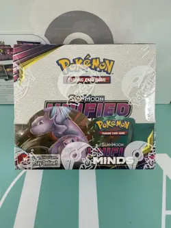 Pokemon TCG Sun & Moon Unified Minds Booster Box Factory Sealed 36 Packs 820650815683 - Image 1